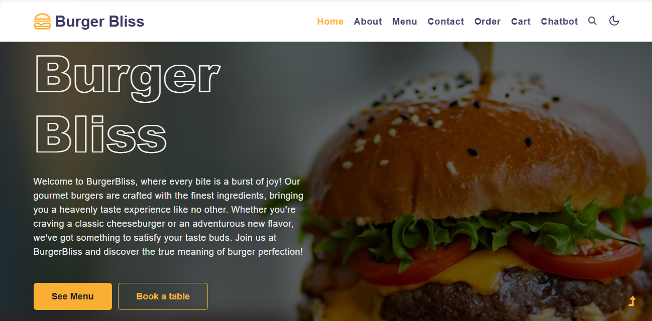 Online Cafe Website